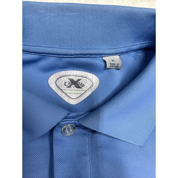 Callaway Polo Shirt Mens XL Blue X Series Short Sleeve Performance Tech Golfing - Picture 5 of 8